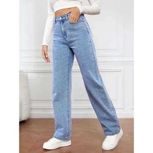 2024 Primavera Verano Nueva ropa de mujer Stretch Washed Denim Moda Jeans rectos