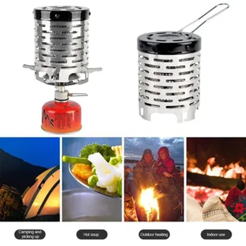 Mini Isıtıcı Soba Doku Taşınabilir Gaz Isıtıcı Soba Paslanmaz Çelik Açık Kamp Için Taşınabilir Isıtma Kapağı Ekipmanları