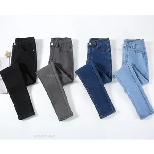 2024 Yeni Seksi Skinny Jeans Kadın Kalça Kaldırma Streç Kalem Kot Pantolon Rahat Yumuşak Ince Kadın Pantolon Siyah Gri Mavi