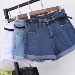 2024 Quần Short Denim Cho Nữ, Bông Tai Kẹp Quần Áo Mùa Hè, Quần Jean Lưng Cao, Quần Ngắn, Vòng Bít Nữ, quà Tặng Thường Ngày, 2XL