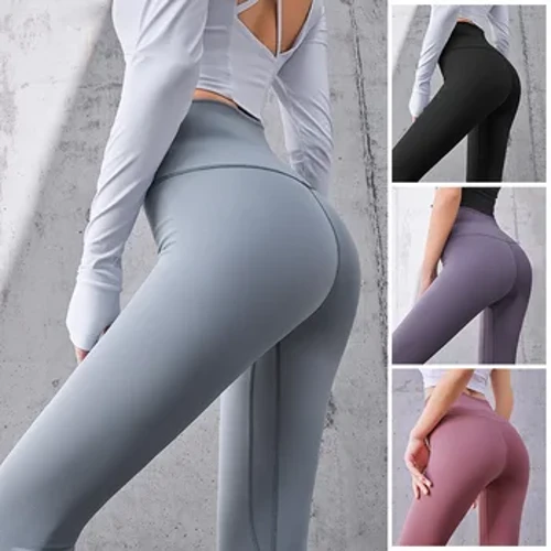 Pants Ioga Rhesog Gym_eggings Chwaraeon Merched Ffitrwydd Di-dor Benyw Legging Bol Rheoli Rhedeg Hyfforddi Teits