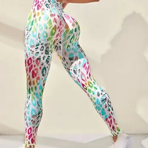 Mới 3D In Dây Buộc Quần Thể Thao Nữ Không Đường May Quần Legging Cao Cấp Thể Dục Đẩy Lên Quần Legging Tập Gym Quần Áo Tập Luyện Quần
