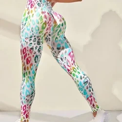 Új 3D Print Nyakkendő Festék Sportnadrágok Női Varrat nélküli Leggings Magas derekú Fitness Push Up Leggings Tornatermi Ruházat Edzőharisnya