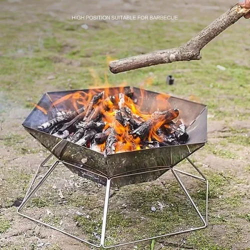 화로대 Portable Wood Stove Brazier Camping Fire Wood Heater Ukugoqa Ibarbecue I-BBQ Grill Stand Outdoor Camping