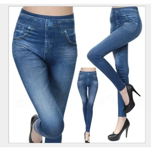กางเกงขายาวผู้หญิง 2023 แฟชั่นFaux DENIMกางเกงยีนส์กางเกงขายาวเซ็กซี่ยาวLegginsฤดูร้อนสบายๆดินสอกางเกงขนาดS-5XL
