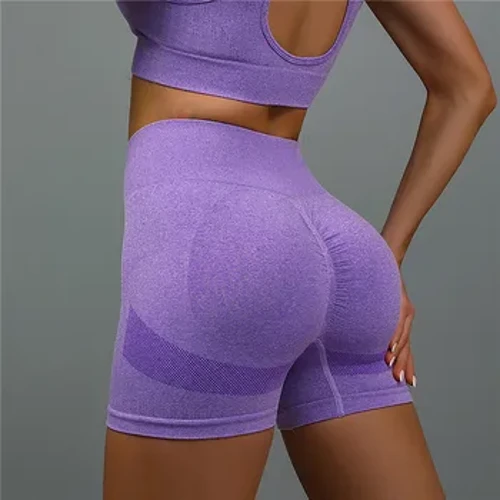Tập Yoga Mùa Hè Quần Short Cao Cấp Thể Thao Quần Legging Ngắn Nữ Push Up Quần Liền Mạch Tập Gym Tập Thể Scrunch Quần Short Tập Thể Hình Khi Mặc