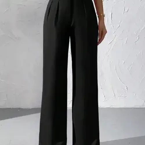 2024 Idizayini Yemfashini Emisha Amabhulukwe Abesifazane anemilenze ebanzi kanye ne-High Waist Design, Akhululekile futhi Ahlukahlukene, Atholakala Ngemibala Eminingi