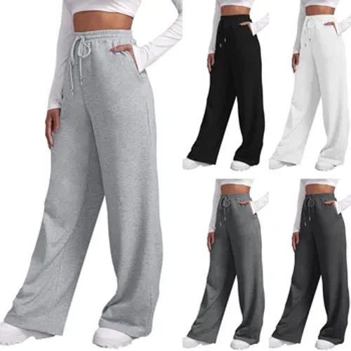 Široké kalhoty pro dámské Tepláky s fleecovou podšívkou Rovné kalhoty Spodní část All-Math Jednoduché Fitness Joggers Kalhoty Travel Basic