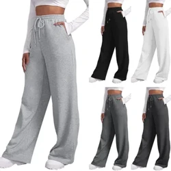 Pulu wāwae ākea no nā wahine ʻo ka lole hulu hipa i laina ʻia ʻo nā Pants Pulu pololei ma lalo All-Math Plain Fitness Joggers Pants Travel Basic