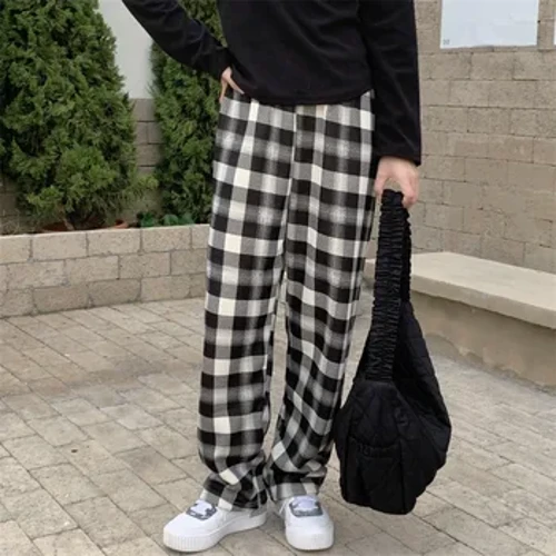 Fa'ato'a Fa'aofuofu ma Mafiafia Fa'a'ofu'ofu ofuvae Va'ava'ai Va'ava'ai maualuga Va'ava'ava'ava'a Sa'o Mafanafana 'ofu'ofu Leisure Lamb's Wool Plaid Pants