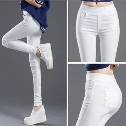 Pantalones de tubo ajustados elásticos informales elásticos de verano para mujer