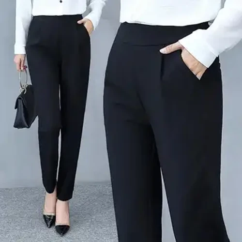 Quần Nữ Cao Cấp Tất Cả Trận Đấu Thanh Lịch Đi Làm Mỏng Mặc Hàng Ngày Polyester Màu Trơn Phù Hợp Với Quần Du Lịch Nữ Quần Áo