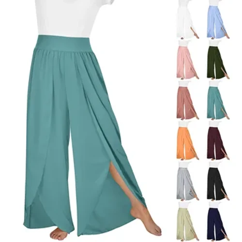 Moda coreeană, culoare uni, pantaloni despărțiți, îmbrăcăminte pentru femei, pantaloni largi, ocazional de vară, cu talie înaltă.