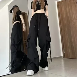Nohavice Y2k Žena Oblečenie Nohavice Jednofarebné Oblečenie Baggy Nohavice Kórejský štýl Jar Leto 2024 Vintage Streetwear Lady Longs