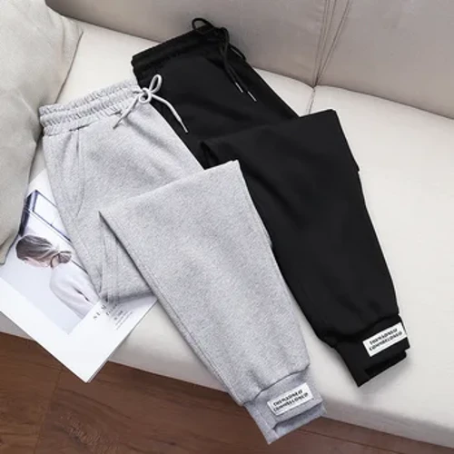 Merched Pants 2021 Pants Chwys Rhydd Cnu Hydref Gaeafau Harun Fleece Pants Cynnes Poced Achlysurol Trowsus Hamdden WBX9913