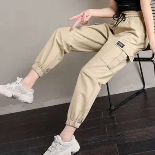 Salopette taille haute pour femmes, pantalon de survêtement, Streetwear, décontracté, ample, assorti avec tout, pantalon à la mode coréenne Harajuku Y2K