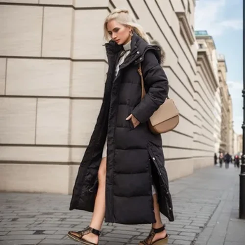 Sopra il ginocchio Parka lungo cappotto femminile 2023 moda invernale slim-fit piumino in cotone con cappuccio spesso caldo Parka cappotto giacca invernale da donna
