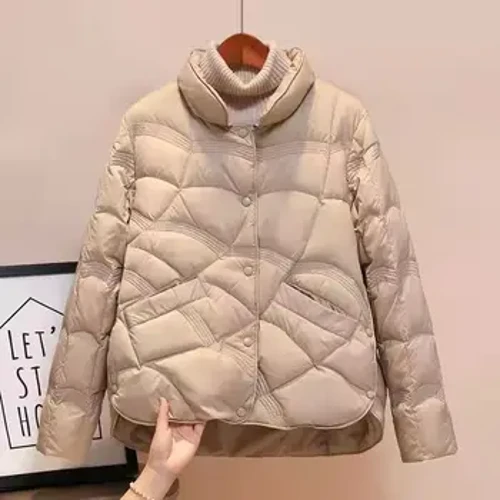 Women Jacke 2024 Neues Herbst Winter Parkas weibliche leichte dünne Baumwollmantel Femme lässig warm warm