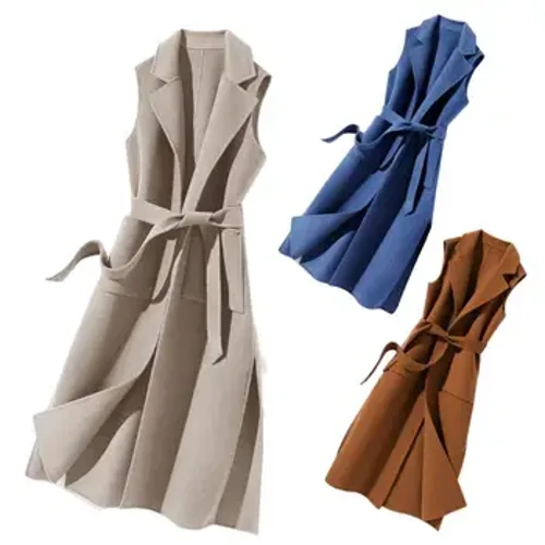 Vestă de iarnă pentru femei, jachetă de puf, haină de toamnă, curea de lână, îmbrăcăminte, costum, cardigan, jachete fără mâneci pentru femei, amestecuri