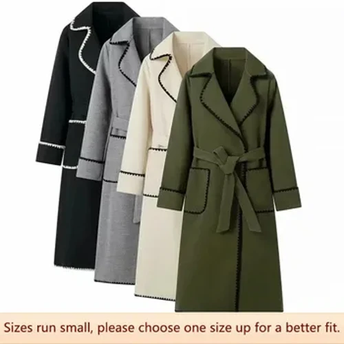 Cappotto a maniche lunghe in misto lana autunno / inverno da donna 2023 Stile europeo americano Mercato best seller Capispalla caldo