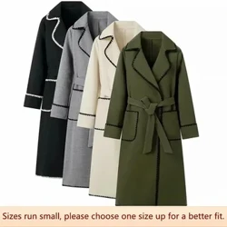 2023 I-Autumn/Winter Wool Yabesifazane Ihlanganisa Ijazi Elinemikhono Emide Isitayela Esifanelekile Esixegayo Imakethe YaseYurophu YaseMelika Ethengiswa Kakhulu Izingubo Zangaphandle Ezifudumele