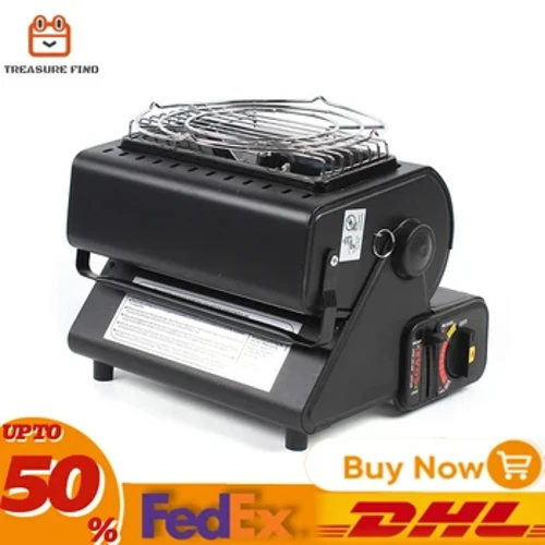 Taşınabilir Gaz Isıtıcı1300W Çift 2 in 1 Bütan Gaz Bivvy Isıtıcı Soba Balıkçı Çadırı Kamp Ocak