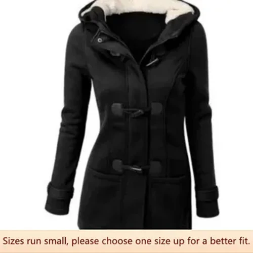 Wënschen Amazon New Hooded Classic Cotton Jacket Zipper Women's Top Coat Stylesch Moudeparkaen a verschiddene Faarwen