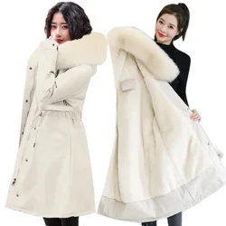 Moud Wanterjacket Damen Warm Mantel Laang Weiblech Jacket Plus Gréisst 5XL Dammen Parka Wanter Mantel Fraen Pelzkraaft Hooded Outwear