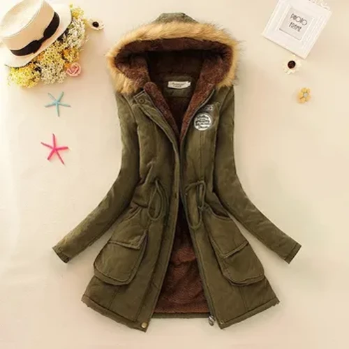 Жанчыны звышлёгкі Parka Fashion Long Foot wool Liner з капюшонам 2023 Новы зімовы тон з футравым каўняром цёплая мяккая вопратка на адкрытым паветры