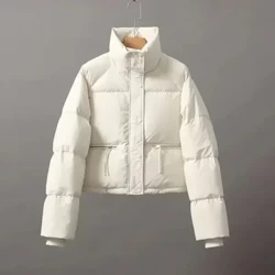 Décontracté coton rembourré femmes Version coréenne courte de col montant épaissi pain manteau coton rembourré manteau chaud Parkas