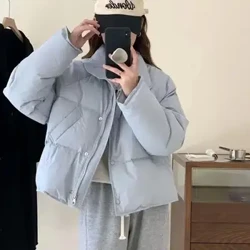 Siacedi pwffer gaeaf Merched Cotwm Cotwm Cynnes Trwchus Côt Padiog Solet Merched Ffasiwn Corea Rhy fawr Loose Short Parkas Mujer 2023
