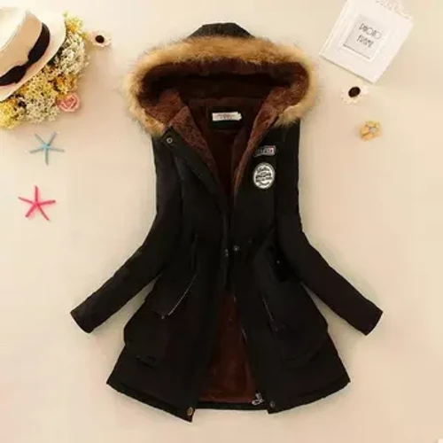 Veste en coton rembourrée pour femme, manteau Slim et décontracté, avec broderie, parka à capuche, pardessus chaud, nouvelle collection automne hiver 2023