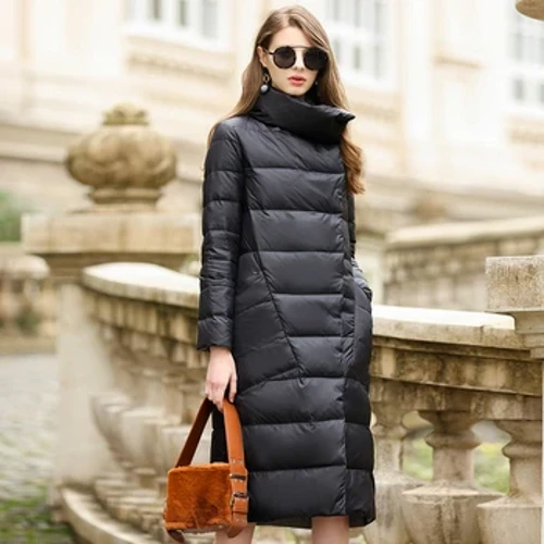Parkas de plumón de pato para mujer, abrigos ligeros de doble cara, moda coreana, abrigo de invierno, Parkas ligeras, novedad de 2023