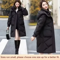 Abrigo de algodón de longitud media a la moda para mujer, abrigo de algodón con capucha grueso, chaqueta de nicho para invierno
