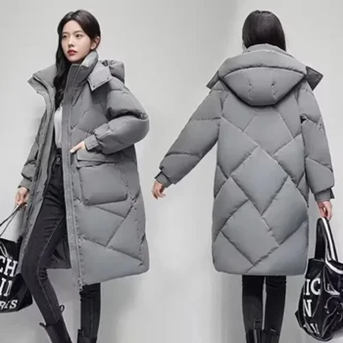 Mới Mùa Đông Nữ Áo Dù Có Mũ Trùm Đầu Làm Dày Ấm Đệm Bông Nóc Áo Khoác Dài Parkas Quần Áo Rời Áo Khoác Ngoài