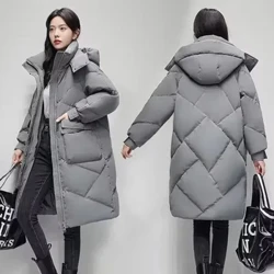 Nei Wanter Fraen Parka Hooded Jacken Thicken Warm Koteng gepolstert Puffer Coats Casual Laang Parka Kleeder Los Oberbekleedung