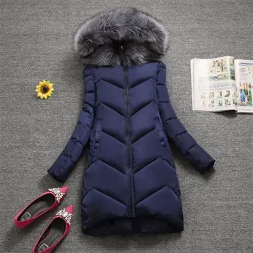 Bulu Besar Wanita Parka Baru 2023 Musim Dingin Berkerudung Panjang Jaket 6XL 7XL Plus Ukuran Musim Dingin Wanita Mantel Musim Gugur Tebal Hangat Wanita Parka
