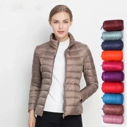 Kadın Bahar Ceket Moda Kısa Ultra Hafif Paketlenebilir Kirpi Mont 15 Renk Kadın Aşağı Sıcak Kore Slim Fit Parkas 5XL