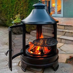 Nordic Besi Api Pit untuk Pemanas Luar Ruangan Rumah Tangga Musim Dingin Arang Brazier Kreatif Sederhana Luar Ruangan Barbekyu Arang Brazier