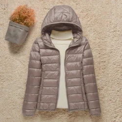 2023 Wanawake Wapya Jacket Nyembamba Chini Bata Nyeupe Chini Jackti za Majira ya Vuli na Koti Joto za Majira ya Baridi Nguo za Kubebeka