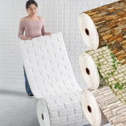 70cmx10m 3D Teuga Fa'akomupiuta Fa'apipi'i e oe lava mea fa'apipi'i mea tuai Foam Brick Pepepepe Potu Moega Suavai 3d Fa'amau puipui.