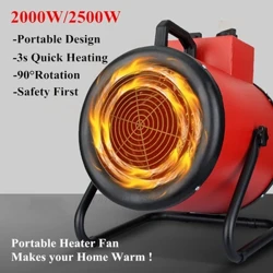 Portable Garageheizung Outdoor Patio Heizung 3s Fast Heat Raumheizung mat 3Modes Thermostat mat Iwwerhëtzungsschutz Outdoor