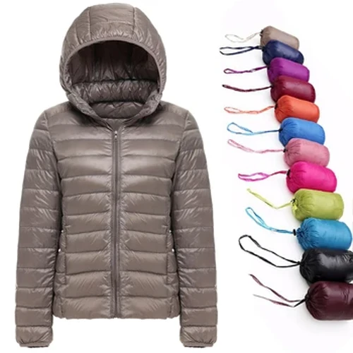 2024 Nei Mark 90% Wäiss Enten Down Jacket Fraen Hierscht Wanter Warm Mantel Lady Ultralight Enten Down Jacket Weiblech Windproof Parka