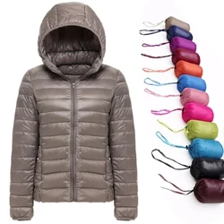 2024 Nei Mark 90% Wäiss Enten Down Jacket Fraen Hierscht Wanter Warm Mantel Lady Ultralight Enten Down Jacket Weiblech Windproof Parka