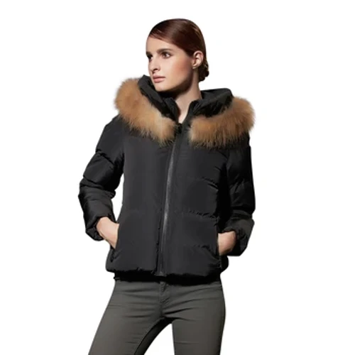 COUTUDI Côt Gaeaf Down Merched Gyda Ffwr Siaced pwffer â chwfl i ferched Côt pwffer cynnes byr benywaidd Parka vintage dillad allanol