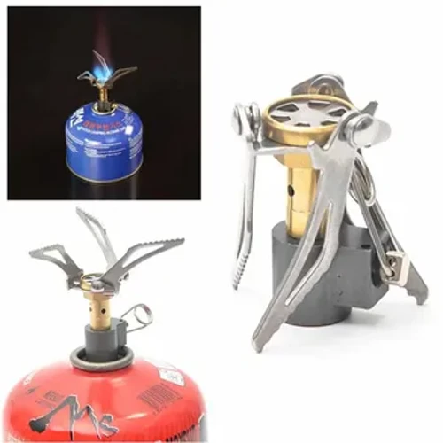 Okwe-BRS Mini Gas Cooker Burner Lightweight Camping Hiking Gas Burner Outdoor Portable Solo Titanium Camping Gas Stove BRS-3000t