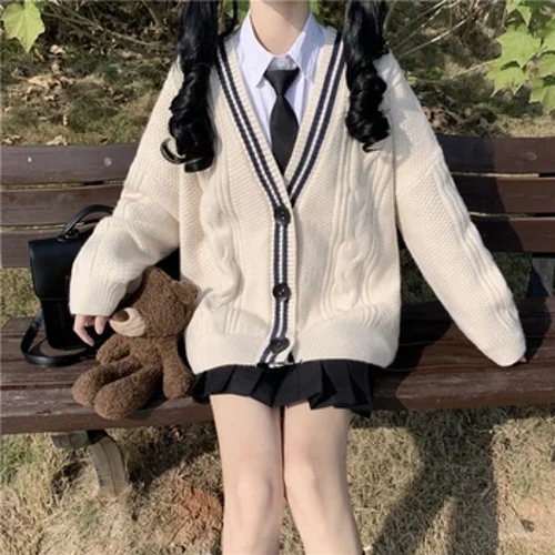 ʻO nā ʻaʻahu wahine Knitting Cardigans maʻamau i ka wā hoʻoilo hoʻoilo V-ʻāʻī lōʻihi i kēlā me kēia lā i nā lole Mujer paʻa hoʻokahi.