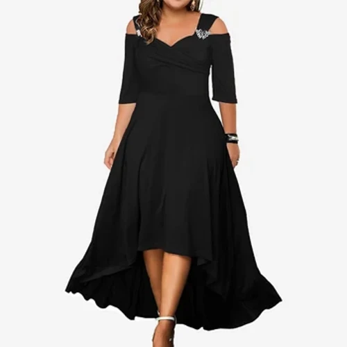 Kvinnors solid långärmad stickad splitklänning Dam Bodycon Pullover Party Clubwaer Klänningar Kläder Plus Size