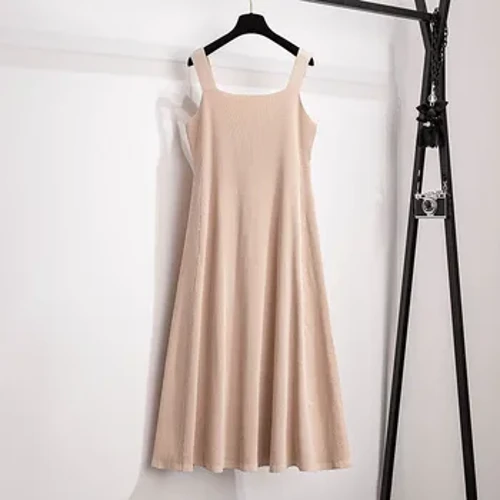 170Kg Rochie tricotată cu bretele din mătase de gheață de vară pentru femei de mărime mare Bust 160-170cm 5XL 6XL 7XL 8XL 9XL 10XL Rochie interioară înalt elastică