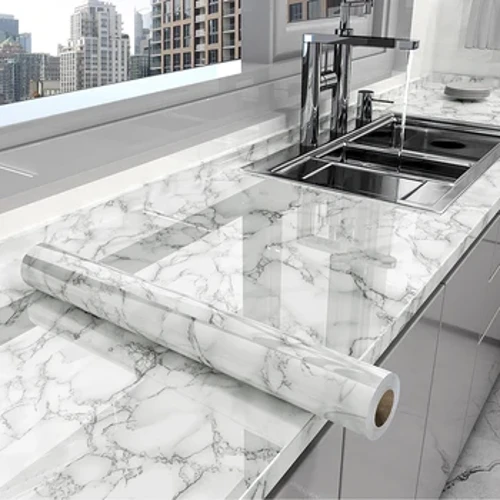 Đá Cẩm Thạch Bếp Chống Dầu Phim Bếp Chống Nước Chống Ẩm Tự Dán Giấy Dán Tường Để Bàn Tủ Đổi Mới Ngói Miếng Dán